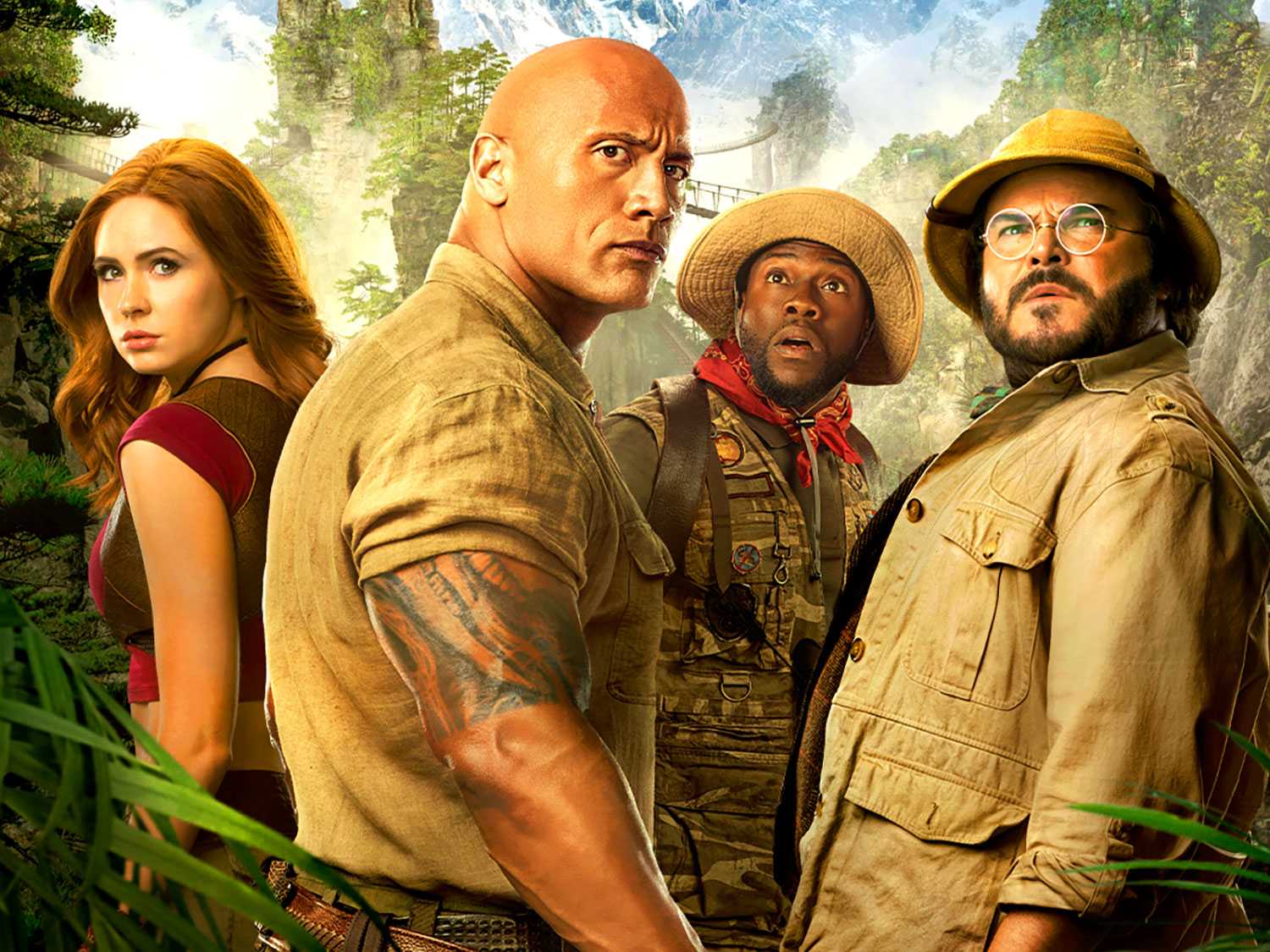 Скала и другие герои «джуманджи» в ролике jumanji: the video game