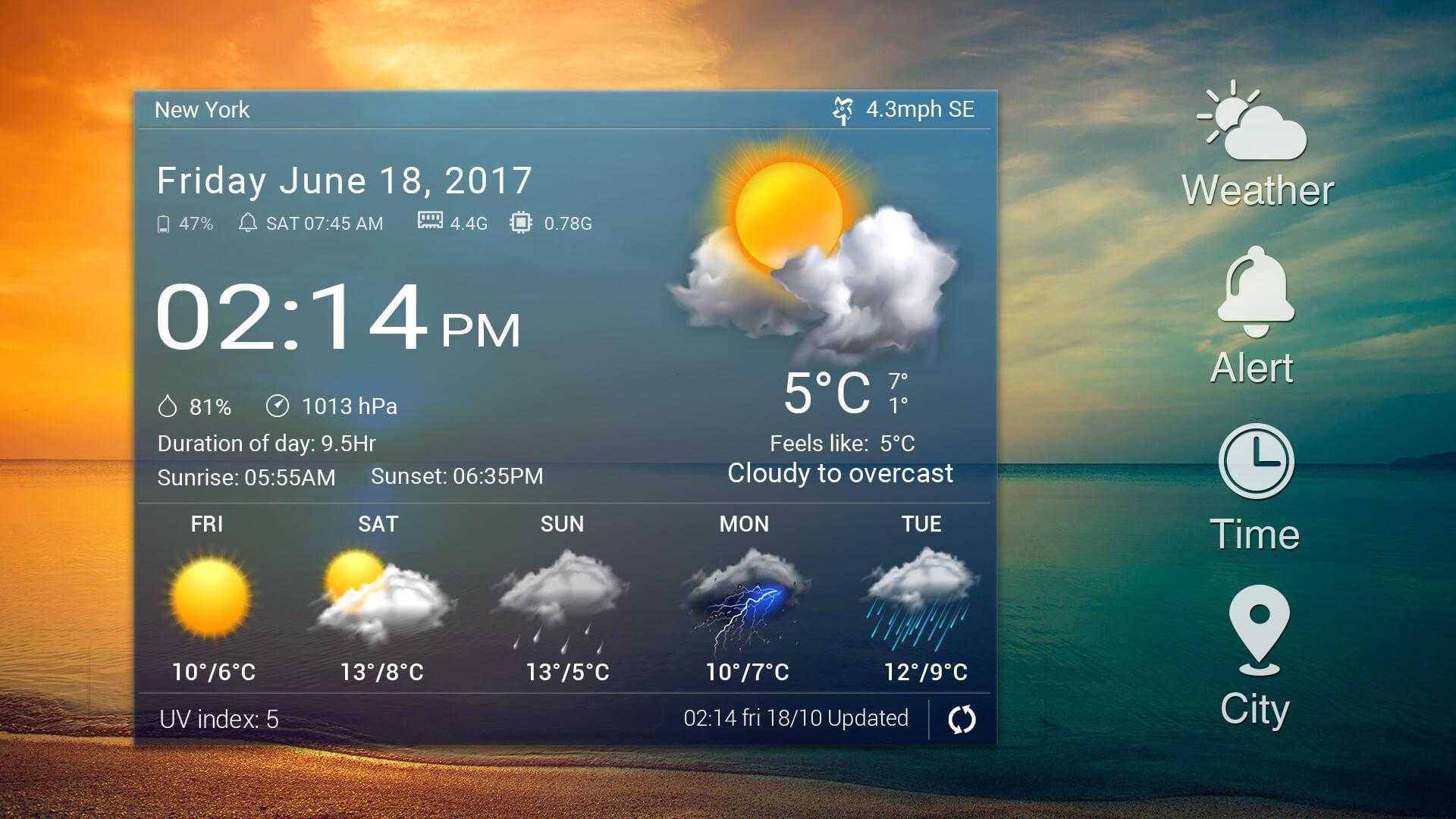 4 из лучших приложений с живыми погодными обоями для android