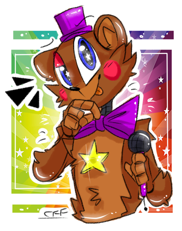 Fnaf 6 rockstar freddy полное тело png