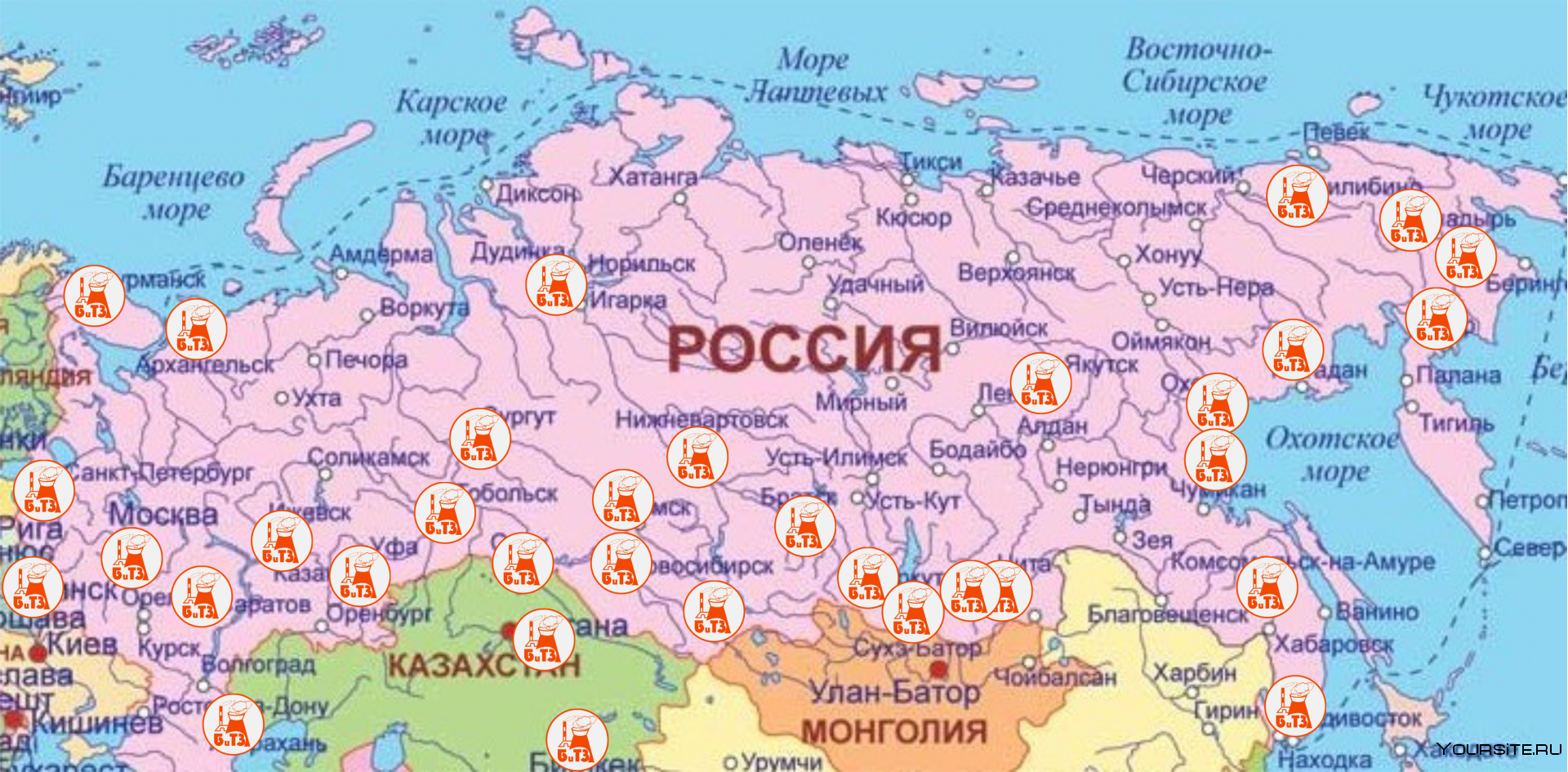 Карты регионов россии