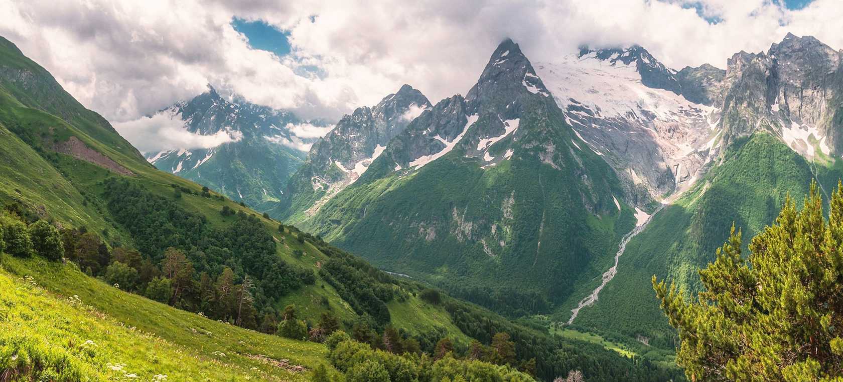 Обои горы, небо, трава, кавказ, природа картинки на рабочий стол, фото. горы кавказа картинки на рабочий стол